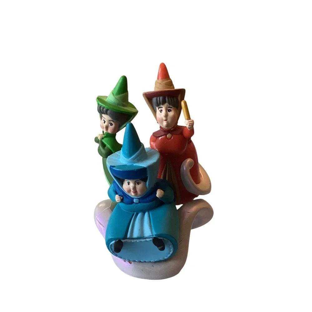 Disney Sleeping Beauty Flora Fauna Merryweather Fairy Godmothers 3in Figurine